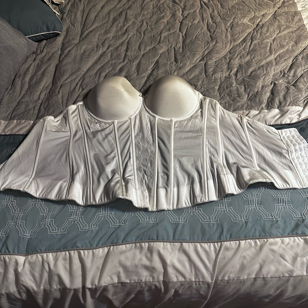 David's Bridal Classic White Corset
